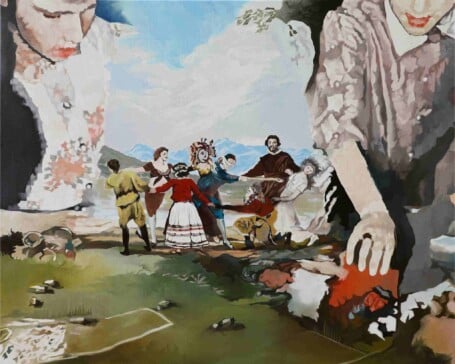 ©Barbara Navi, 𝘍𝘢𝘳𝘢𝘯𝘥𝘰𝘭𝘦, huile sur toile, 2022 (d'après Goya)