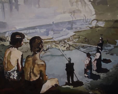 ©Barbara Navi, 𝘴𝘰𝘳𝘵𝘪𝘭𝘦̀𝘨𝘦, Huile sur toile, 60 x 80 cm, 2019